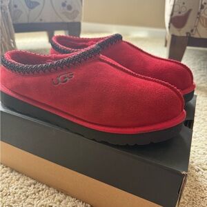 UGG Red Tasman Suede Slippers size 13